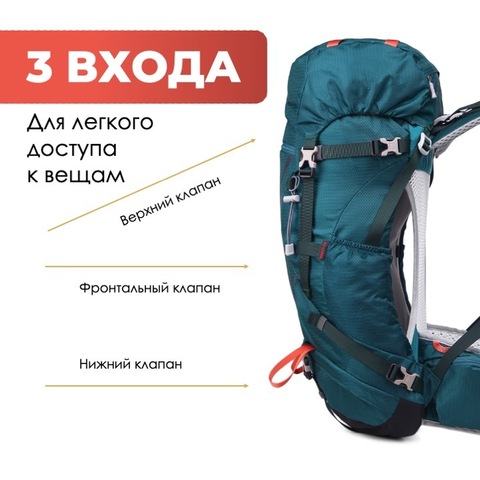 Картинка рюкзак туристический Ai One 8109s Dark green - 4