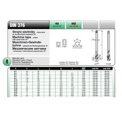 Метчик М14х2,0 (Машинный, винт.) DIN376 HSS 6h(2N) C/2-3P R35 110мм a=9,0 Bucovice(CzTool) 106140BT