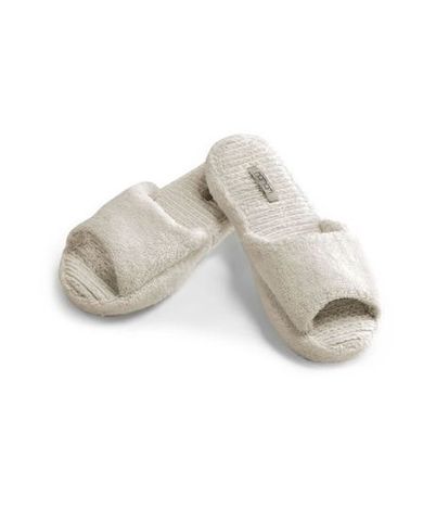 Домашние тапочки открытые Hamam Galata Organic слоновая кость