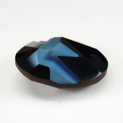 6911 Подвеска Сваровски Kaputt Oval Crystal Metallic Blue (36 мм)