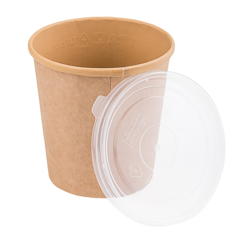 Упаковка - стакан с крышкой 520 мл, Крафт