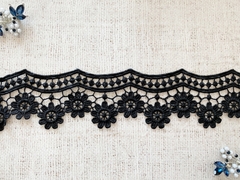 Кружево плетеное, ш. 6 см, чёрное