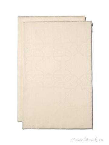 Постельное белье семейное Roberto Cavalli Logo бежевое