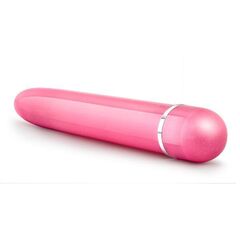 Розовый тонкий классический вибратор Slimline Vibe - 17,8 см. - 