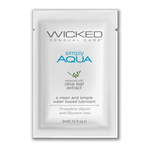 Легкий лубрикант на водной основе Wicked Simply AQUA - 3 мл. - Wicked Simply 91100