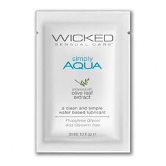 Легкий лубрикант на водной основе Wicked Simply AQUA - 3 мл. - 