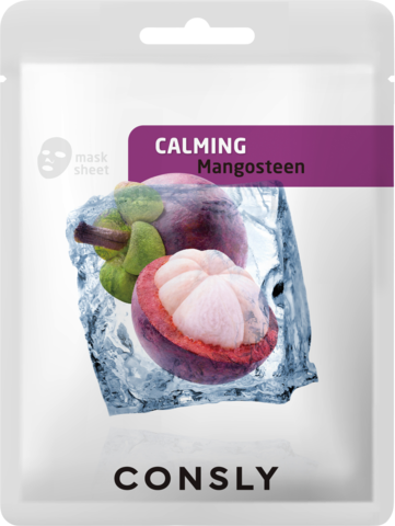 Consly Mangosteen Calming Mask Pack Маска тканевая успокаивающая с экстрактом мангостина