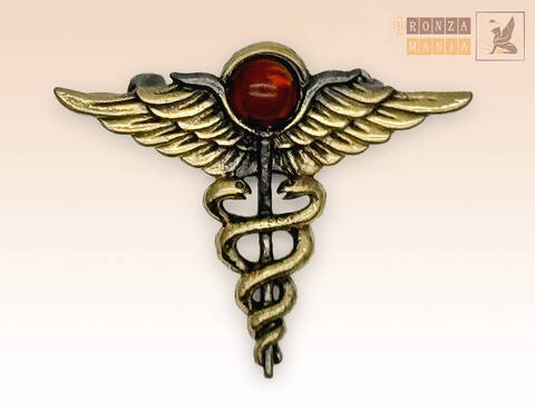 брошь Кадуцей