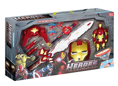 Набор Железный+маска+меч+часы+стреляет, 42*63