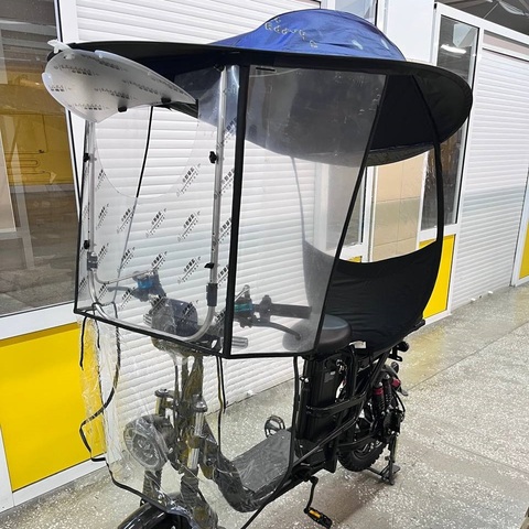 Тент-дождевик для электровелосипеда