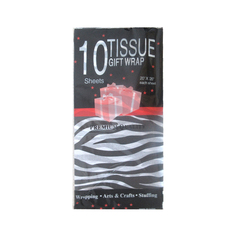 Упаковочная бумага, Тишью (50*66см) Зебра, 10 листов