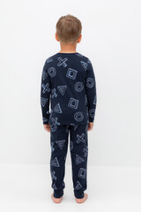 пижама  для мальчика  К 1561/индиго,объемные фигуры