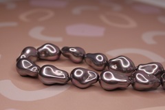 Бусина майорка темно-серая 22х15 мм