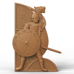 Силиконовый молд № 1102 Воин Большой правый