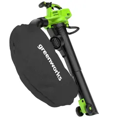 Воздуходувка-пылесос Greenworks GD60BVII 60V (368 км/ч) аккумуляторная, без АКБ и ЗУ