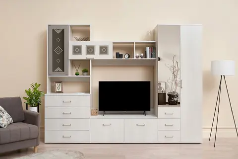 Гостиная Белла 2 ясень белый