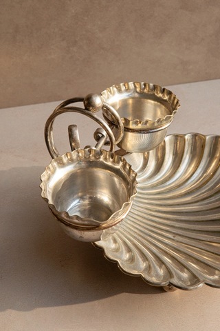 Винтаж Блюдо для закусок с соусниками