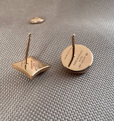 Ассиметричные серьги-пусеты LV SUN & STAR коллекция Blossom rose VGOLD