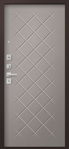 Теплая дверь входная Сезам В(V)-02 (2026), 2 замка, 1,4 мм металл, (шоколад букле+грей кашемир) #3