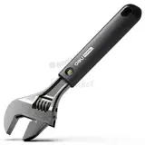 Разводной ключ "Home Series Black" Deli HT1508  200мм, эксклюзивный дизайн, рукоятка из высококачественного софттач пластика