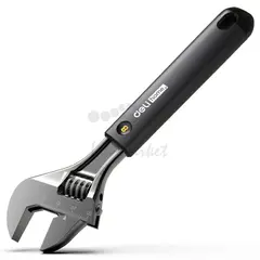 Разводной ключ "Home Series Black" Deli HT1508  200мм, эксклюзивный дизайн, рукоятка из высококачественного софттач пластика