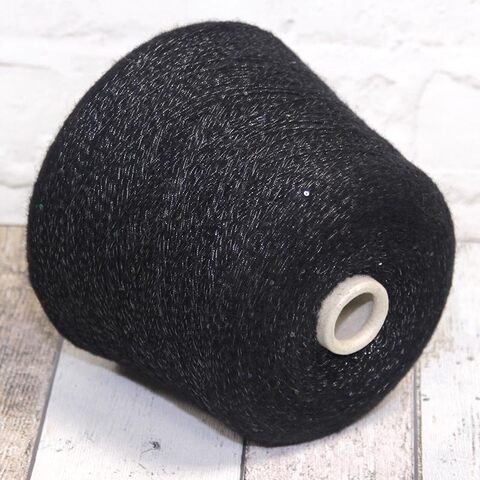 Смесовка с люрексом и пайетками PREZIOSO 1050 черный с блеском