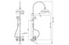 Cezares LORD-CVD-01-M LORD-CVD-01-M Душевая колонна со смесителем для ванны, верхним и ручным душем, Хром, ручка ручного душа Хром