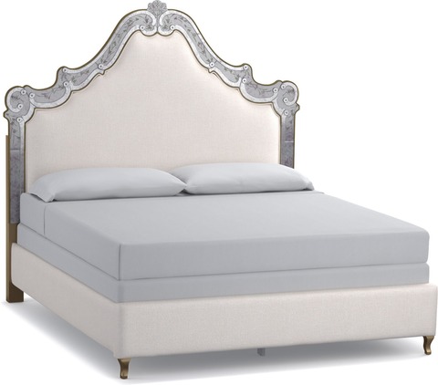 Cynthia Rowley for Hooker Furniture Bedroom Swirl King Venetian Upholstered Bed