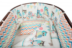 Комплект для кроватки Nuovita "Gufi", 6 предметов. (beige / бежевый)