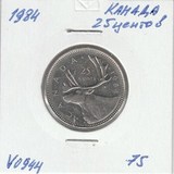 V0944 1984 Канада 25 центов