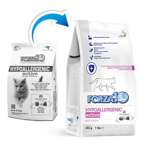 купить FORZA10 ActiveLine CAT Hypoallergenic Active сухой корм для взрослых кошек, диетический рацион при пищевой непереносимости и аллергии