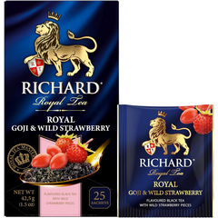 Чай Richard Royal Goji & Wild Strawberry,черный,ароматизированный, 25шт/уп