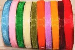 Лента органза бобиной (1,2 см/2,5 см/4 см/5см)