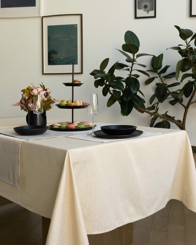 Скатерть круглая 160 Sofi De MarkO Джинни кремовая