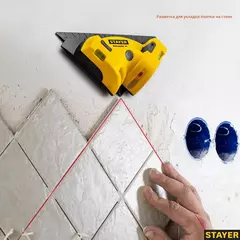 STAYER 8 м, лазерный угольник для кафеля, Professional (34928)