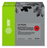 Картридж струйный Cactus CS-PG50 PG-50 черный (18мл) для Canon Pixma MP150, MP160, MP170, MP180, MP450, MP460, iP2200, MX300, MX310, JX200, JX210, JX210p, JX500, JX510, JX510P