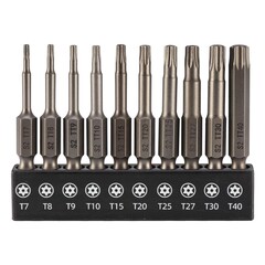 Набор бит SGS TORX TR(с отверстием) S2 50мм 10шт 6350-10TTC