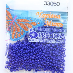 33050 Бисер 10/0 Preciosa Керамика синий