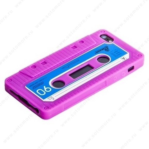 Накладка силиконовый для Apple iPhone SE/ 5s/ 5C/ 5 кассета малиновый