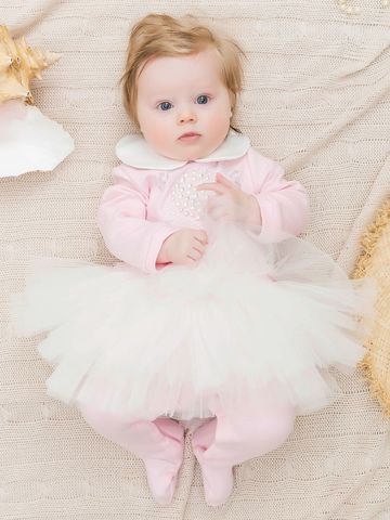 Комбинезон с аппликацией и повязка "Мороженка"с юбочкой