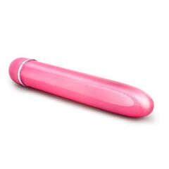 Розовый тонкий классический вибратор Slimline Vibe - 17,8 см. - 
