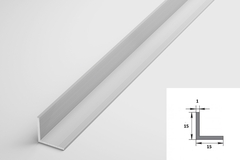 Профиль уголок Лука 15*15*1 Уп 04.2000.500 без окраса