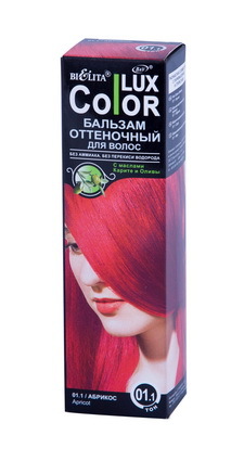 Белита COLOR LUX Бальзам оттеночный для волос тон 01.1 абрикос 100мл