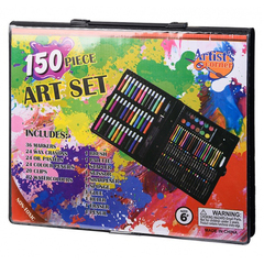 Набор для детского творчества Artists Corner 150 предметов, в чёрном портфеле