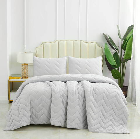 Покрывало 160х220 и наволочка 50х70 Sofi De MarkO Робби серое