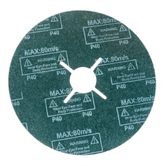 Круги фибровые гибкие ПРАКТИКА с центральным отверстием, 125 мм P  40  (5шт.) картонный по (645-396)