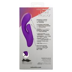 Фиолетовый вибратор-кролик Stella Liquid Silicone Dual Pleaser - 17,25 см. - 