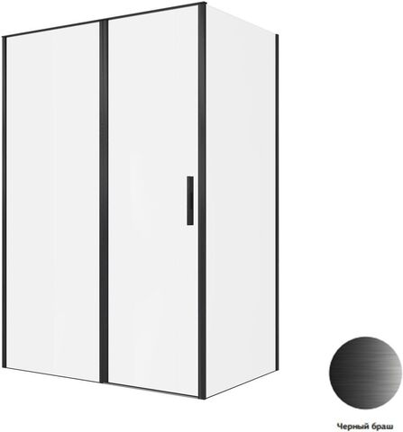 Allen Brau 3.31036.BBA + 3.31045.BBA Душевой уголок  Priority 140x90 3.31036.BBA + 3.31045.BBA черный браш