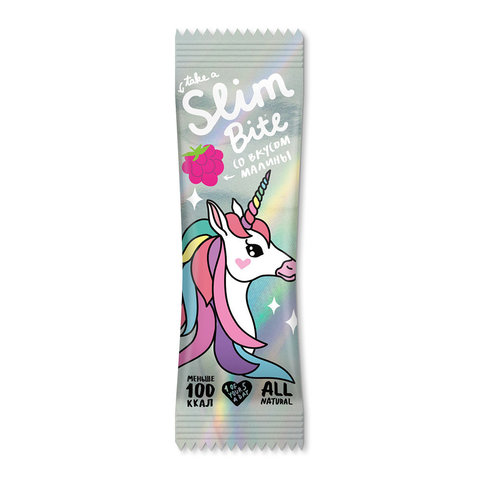 Bite Slim Unicorn батончик фрукто-ягодный «Малина» 30г