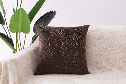 Наволочка 30х50 Sofi De MarkO Кристал темно-коричневая